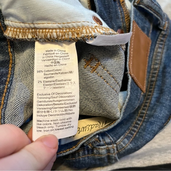 Madewell The Perfect Vintage Crop Jean Exposed Button Fly Blue Denim High Rise - Picture 8 of 10